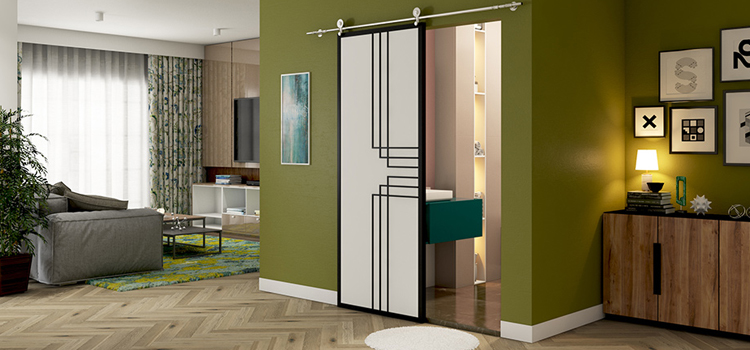 sliding bathroom door installation in Live Oak